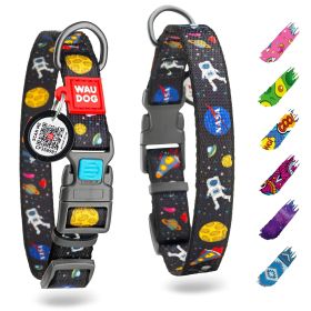 Nylon Dog Collar Adjustable for Large Dogs Small Medium Dogs for Boy Girl Dog Collars with Durable Plastic Buckle 9-14 inch Neck x 3/5 inch Wide